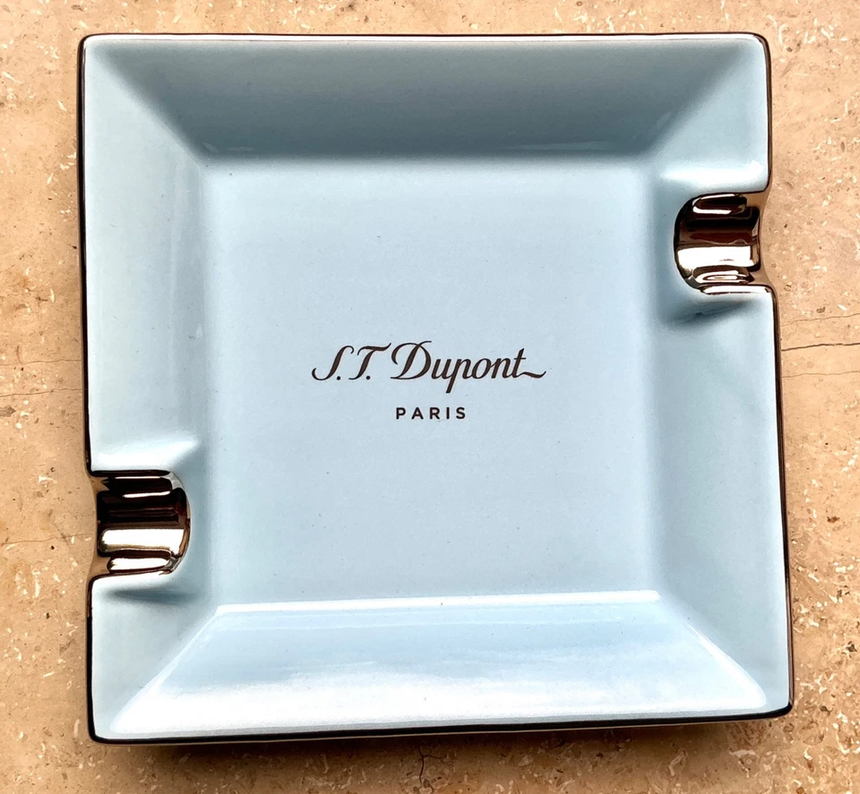 EINZELSTÜCK! S.T. DUPONT Aschenbecher, blau - Bild 1 von 1