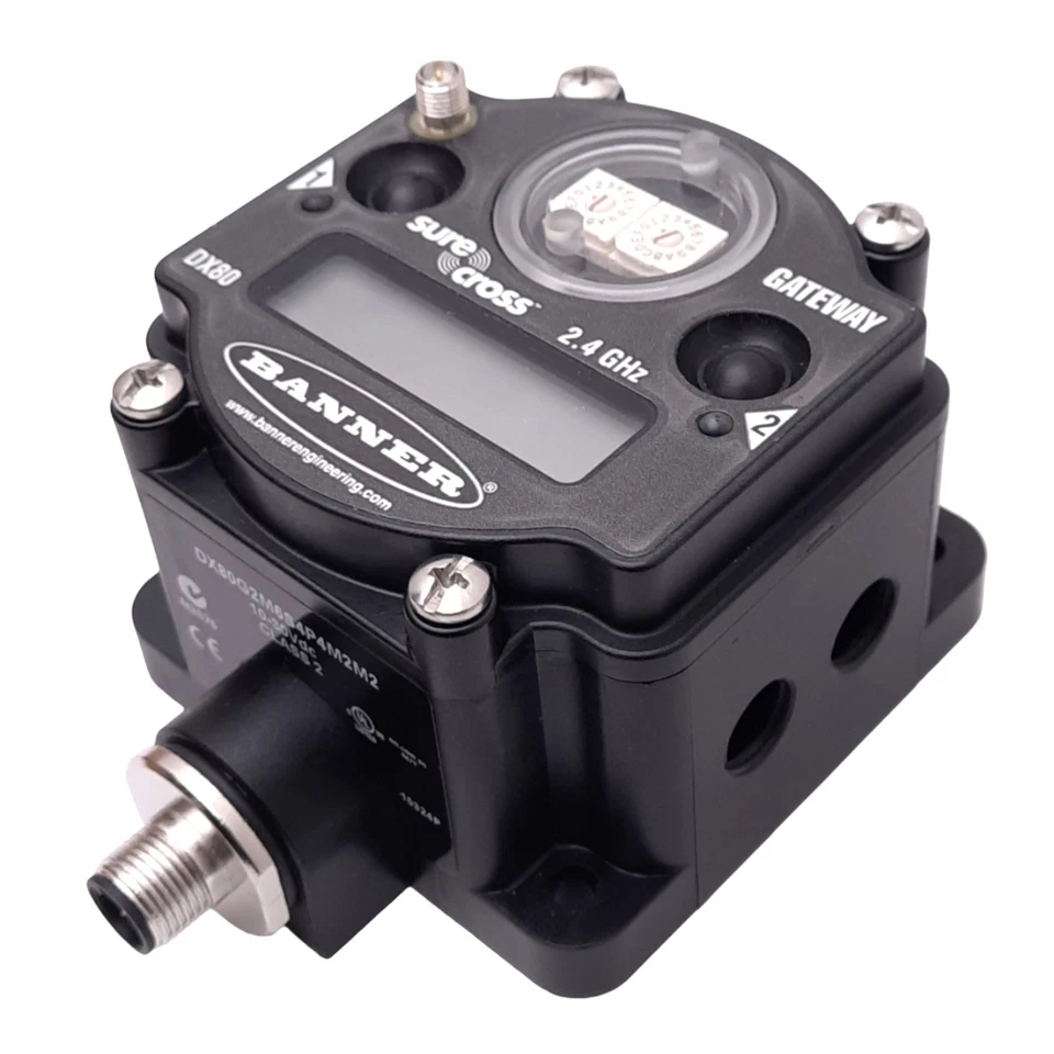 Banner DX80G2C-12515 SureCross Wireless Gateway, 2.4GHz, 3.2km Max Range, 24VDC - Image 1 of 4