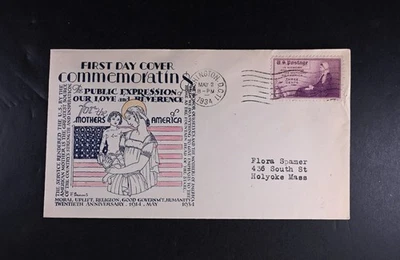 May 2 1934 FDC USA Scott # 737-23 Barcus Cachet VF Cover Mother's Day Women - Image 1 of 2