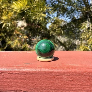 74g 32mm Natural Congolian Malachite Sphere - Picture 1 of 16