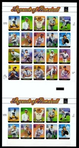 Legends of Baseball 3408 horizontale Dachrinnenscheibe mit 30 aus Pressbogen - Bild 1 von 2