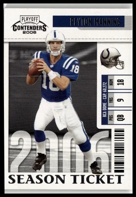 Peyton Manning 2006 Playoff Contenders #43 Indianapolis Colts Card - Image 1 of 2
