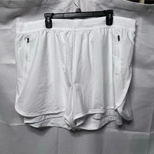 ID Ideology Übergröße 3-in-1 Laufshorts Damen 3X weiß Gummibund - Bild 1 von 6