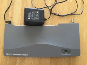 Genuine HP JetDirect 500x External 3-Port Print Server J3265A + AC Adapter - Picture 1 of 7