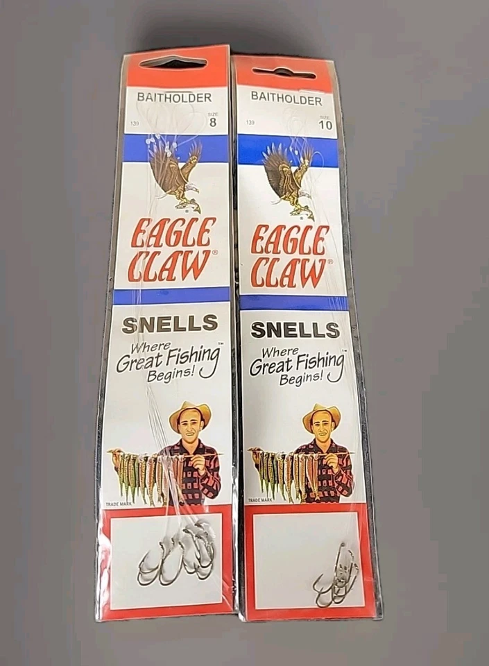 Eagle Claw 139 Bait Holder Fishing Hooks Size 8 And 10 - Image 1 of 1