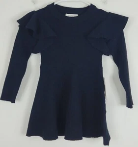 City Park Kidswear NWT Toddler Girls Long Ruffled Sleeve Dress Size 3 Black - Picture 1 of 9