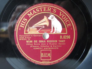 78rpm COMEDIAN HARMONISTS - WENN DIE SONJA RUSSISCH TANZT ! TOP ZUSTAND! - Picture 1 of 2