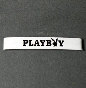 Vintage Women's Playboy Sexy Casual White Enamel Hair Clip Barrette - Picture 1 of 4