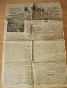 KRIEG 14 18 WW1 ZEITUNG AM MORGEN DES 15. MÄRZ 1916 VERDUN MAAS WOEUVRE - Bild 1 von 1