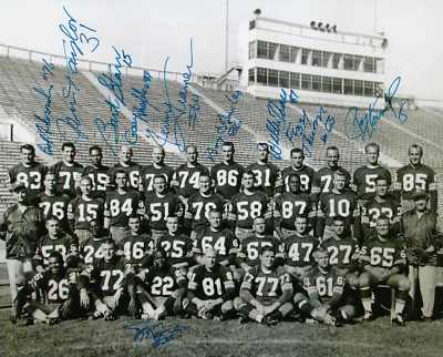 1961 Packers team signed 8x10 photo 10 AUTOS Bart Starr Hornung Taylor JSA LOA - Image 1 of 2