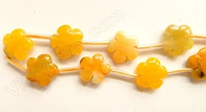 gemstone, semi precious stone, jade, crystal carved petal flower beads - Picture 1 of 72