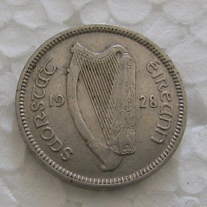 IRELAND -NICKEL 3 PENCE 1928 KM # 4 - Picture 1 of 2