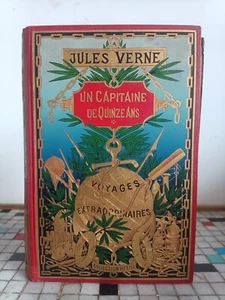 Jules Verne Un Capitán De Quince Años Cartón Polícromo Globo Dorado Hetzel - Imagen 1 de 10