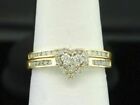 2Ct Round Cut Genuine Moissanite Heart Shape Ring 14K Yellow Gold Plated Silver