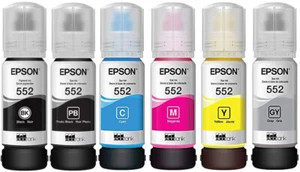 Genuine Epson 552 Ink Bottle 6 Pack for ET-8500 ET-8550 - Picture 1 of 1