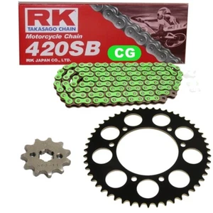 Kit De Chaîne Rieju MRX 50 02-05 Chaîne RK CG 420 SB 124 Ouvert Vert 12/48 - Bild 1 von 4