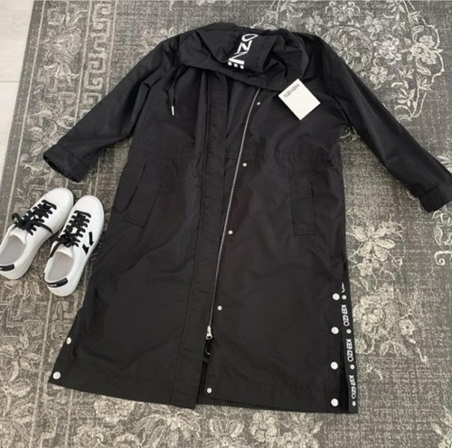 Cappotto giacca Kenzo lungo nero logo Farfetch taglia S 10 14 ottime condizioni