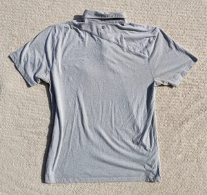Men Volcom Light Gray Sleeve Lightweight Weekend 3 Button Polo- L - Picture 1 of 5