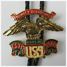 Harley Davidson Made In The USA Metal Bolo Tie