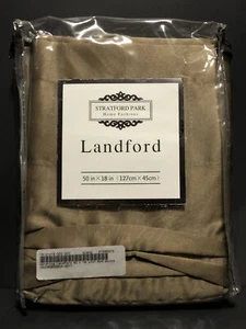 Stratford Park Rod Pocket Window Curtain Panels , 50”x18", 1-Panel Pack New - Picture 1 of 2