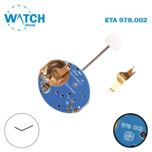 Movimiento Reloj ETA 978.002 SUIZO🇨🇭 Hecho, 2 Manecillas, Sin Disco, Chapado en Azul. - Imagen 1 de 2