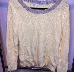 Banana Republic XL Knit Sweater - Cream with Metallic - Picture 1 of 3