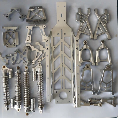 CNC Alloy Suspension arm + Shock + head set + chassis for HPI Rovan baja 5b 5t - Image 1 of 2