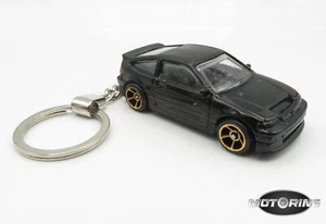 1988 '88 Honda CRX schwarz Custom Auto Schlüsselanhänger 1:64 Diecast - Bild 1 von 4