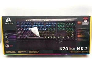 Corsair K70 RGB MK.2 Gaming-Tastatur - Schwarz, CHERRY MX Red AZERTY Französisch - Bild 1 von 4