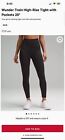 Lululemon  Wunder Train High-Rise Tight with Pockets 25" Black  Size 6