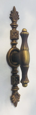 Ornate Brass French Provincial Antique Hardware Drawer Pull Cabinet Handle Knob Cover