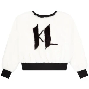 KARL LAGERFELD Fluffy Polar Sweatshirt, white, kids-3yrs. " NEW WITH TAG” - Picture 1 of 2
