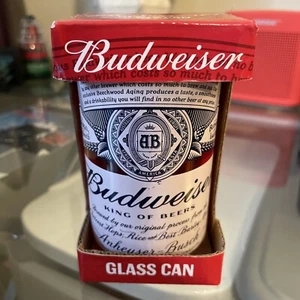 Lata de vidrio Budweiser Bar de 10 onzas en caja coleccionable - Imagen 1 de 4