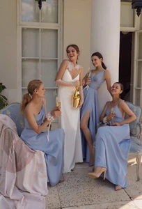 Delicate silk spaghetti straps simple wedding dress - Picture 1 of 4