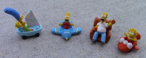 2000 The Simpsons Krusty World Vehicle 4 Set Homer Bart Marge Lisa Maggie Cover