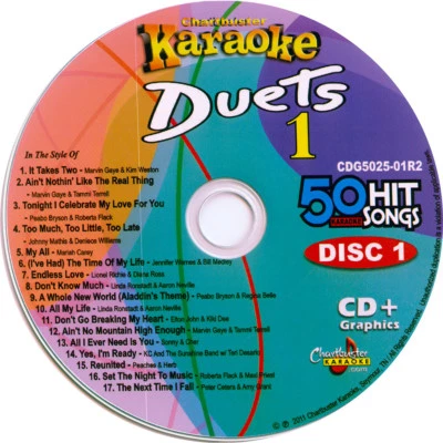 Karaoke CD+G 3 Disc Set Chartbuster 5025 Duets vol-1  in Case with Song List - Image 1 of 4