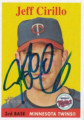 Tarjeta Topps Heritage 2007 firmada por Jeff Cirillo #378 Minnesota Twins Foto 1 de 3