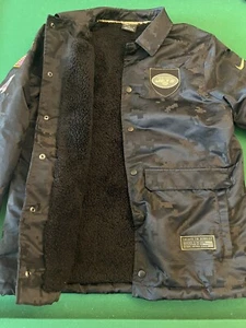 New York Jets Jacket Men Medium Black Salute To Service Nike On Field Sherpa - Picture 1 of 12