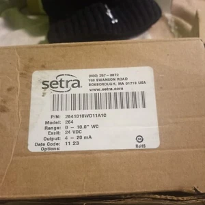SETRA MODELO 264 - TRANSDUCTOR DE PRESIÓN DIFERENCIAL - 2641010WD11A1C NUEVO EN CAJA - Imagen 1 de 4