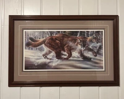 Vivi K. Crandall “Footloose” 1985 40” by 24” Wildlife Print Framed - Imagem 1 de 4