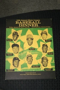 1973 HOUSTON ASTROS BASEBALL DINNER SIGNED PROGRAM FISK FINGERS WILLIAMS JSA LOA - Picture 1 of 2