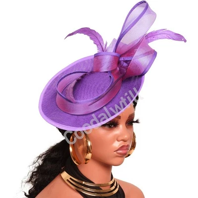 Sombrero Fascinador Rojo Boda Iglesia Tocado Mujeres Formal Evento Té Chapeau Foto 1 de 4