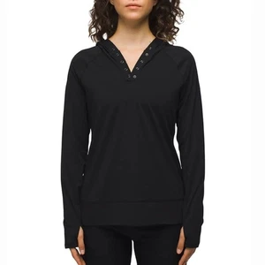 prAna Sol Searcher Hoodie Black UPF 50+ Size L - Picture 1 of 11