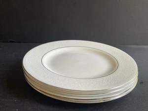 "Juego de 4 platos de postre Royal Doulton Bone China H5000 Lace Point 7""" - Imagen 1 de 5
