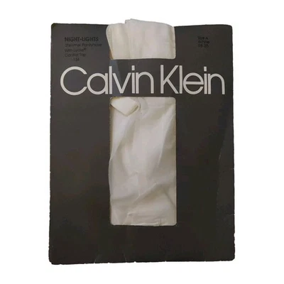 Nuevas Pantimedias CALVIN KLEIN Shimmer Control Talla A Blanco Luces Nocturnas De Colección Foto 1 de 4