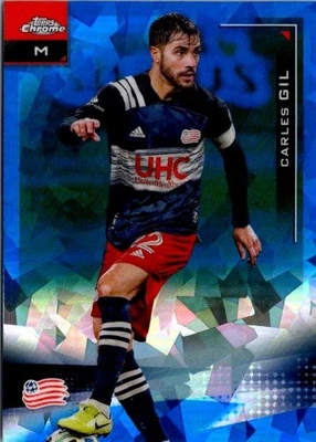 2021 Topps Chrome MLS Sapphire Carles Gil #47 New England Revolution  - Image 1 of 2