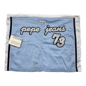 Pepe Jeans Skirt Womens Sz L Powder Blue Mesh Mini Vintage Y2K Deadstock Hip Hop - Picture 1 of 9