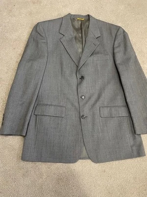 Bill Blass Black Label mens suit Gray birdseye pattern - Image 1 of 4