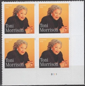 SC# 5757 - 2023 Forever Stamps - Toni Morrison - Mint NH - Plate Block of 4 - Picture 1 of 1