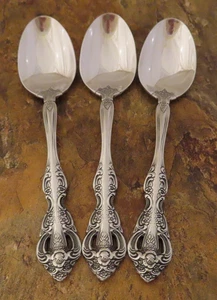 Oneida Michelangelo Set of 3 Oval Soup Spoons Heirloom Stainless Flatware Lot X - Picture 1 of 4